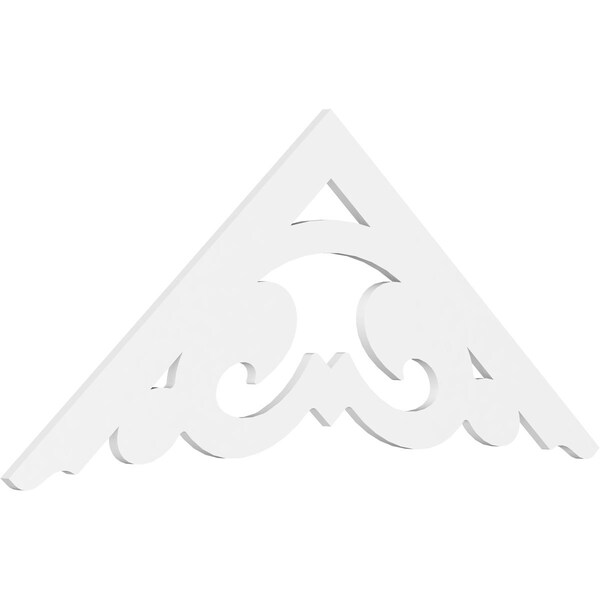 Ekena Millwork Pitch Preston Architectural Grade PVC Gable Pediment, 72"W x 30"H x 1"P (10/12) GPP072X030X100PRE - main